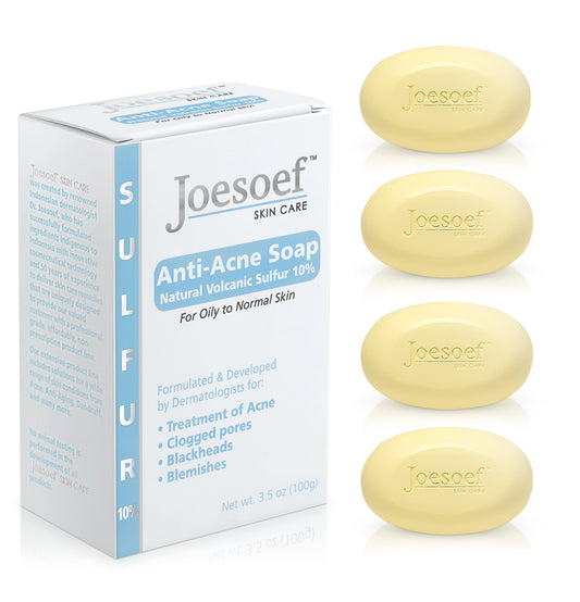 Sulfur Soap for Acne - Joesoef Skin Care Sulfur Soap 4 pack