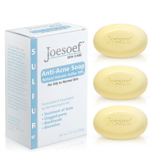 Joesoef Sulfur Soap for Acne 3 Pack -Acne Soap 100G