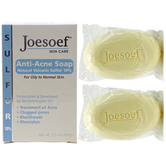 Natural Sulfur Soaps for Acne 2 Pack -Acne Soap 100G each- Joesoef Skin Care Sulfur Soap