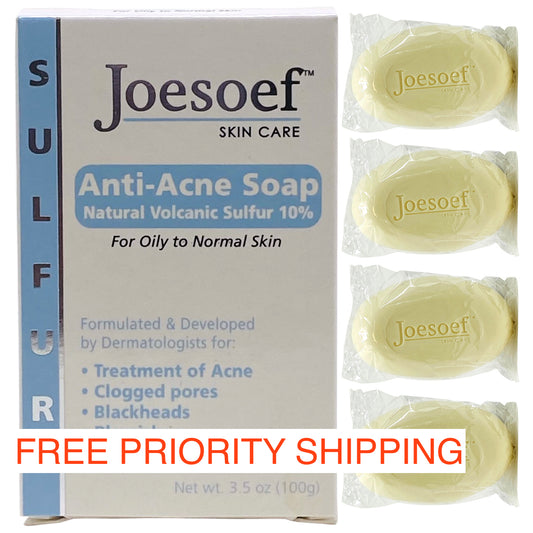 Sulfur Soap for Acne - Joesoef Skin Care Sulfur Soap 4 pack - Free Shipping