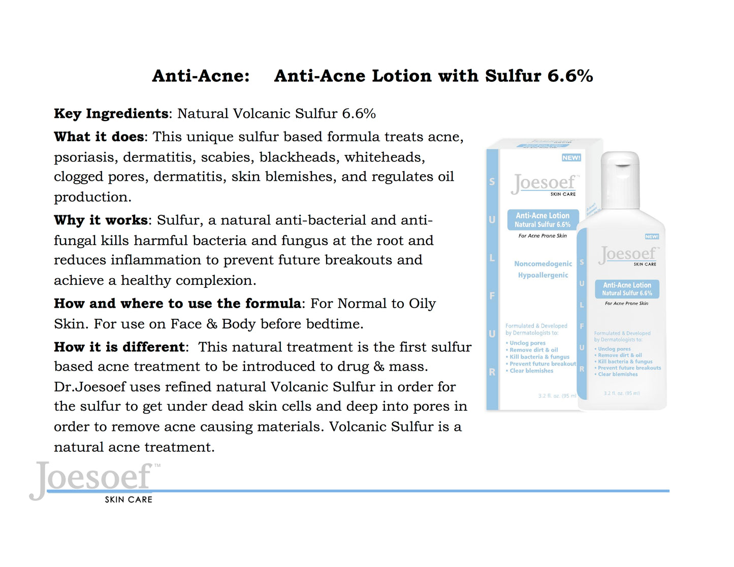 Sulfur Lotion for Acne